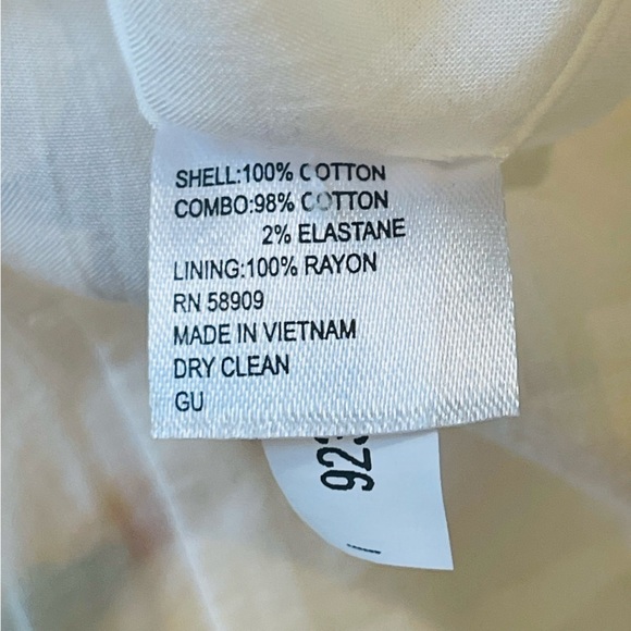 Antonio Melani Keri Cotton Voile V-Neck Sleeveless A-Line Dress NWT White - Picture 15 of 15